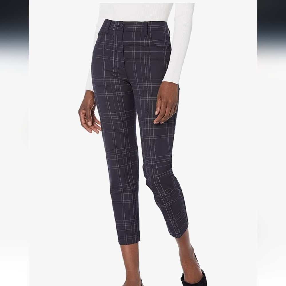 Theory 5 Pocket Treeca Navy Blue Multi Dover Tech Pants New Size 6